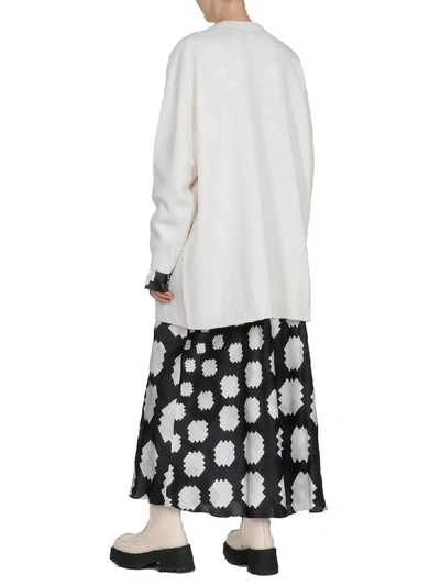 Shop Marni Wool Cardigan In Natural White