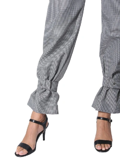 Shop Msgm Pants With Belt In Grigio