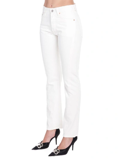 Shop Balenciaga Twisted Leg Jeans In White