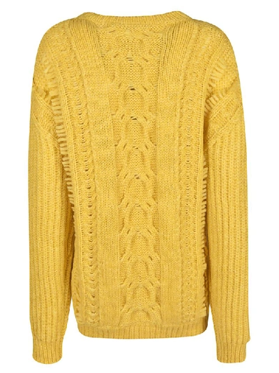 Shop Stella Mccartney Cable Knit Jumper In Yellow