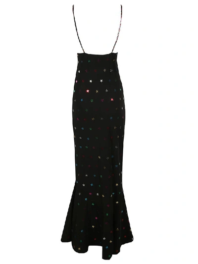 Shop Attico Embellished Dress In Black