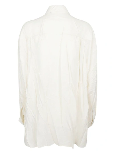 Shop Y's Wrinkled Shirt In Ivory