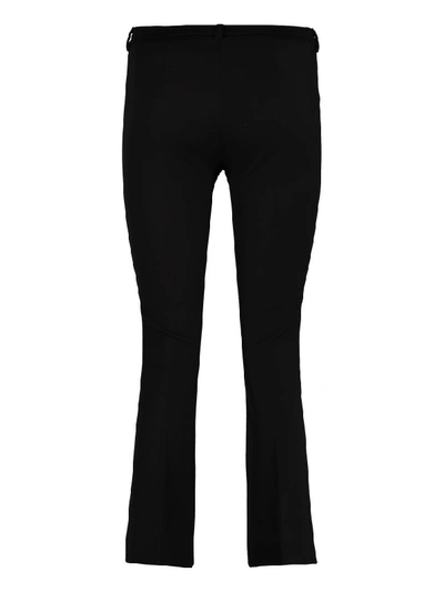 Shop Max Mara Umanita Cotton Cropped Trousers In Black