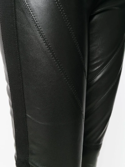 Shop Alberta Ferretti Leather Pant In Black