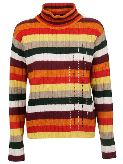 Shop Saverio Palatella Striped Sweater In Multicolor