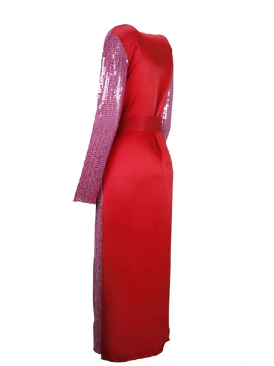 Shop Attico Tie Waist Long Dress