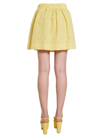 Shop Boutique Moschino Folded Skirt In Giallo