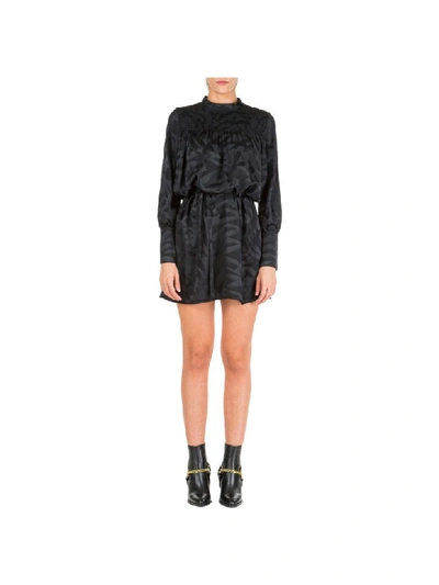 Shop Neil Barrett Love Me Wild Mini Dress In Nero