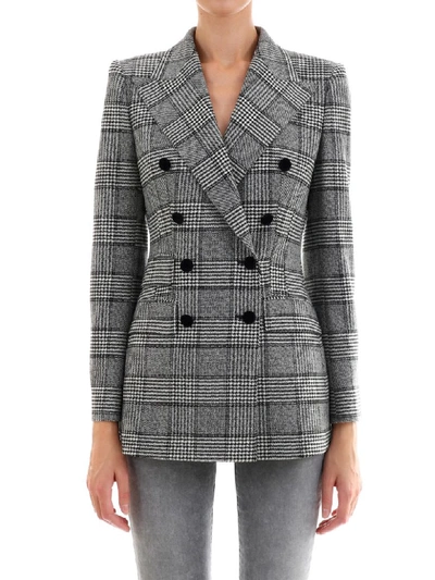 Shop Dolce & Gabbana Jacket Prince Of Wales In Grey