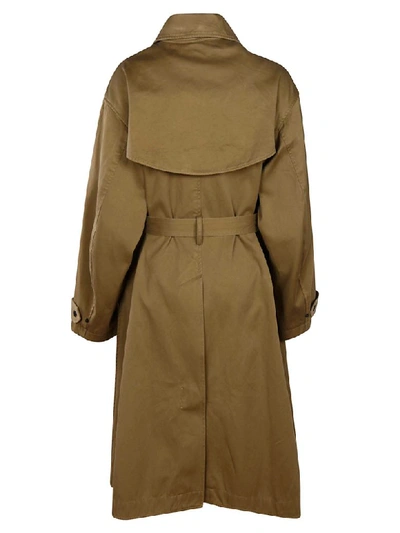 Shop Isabel Marant Étoile Gabao Coat In Khaki