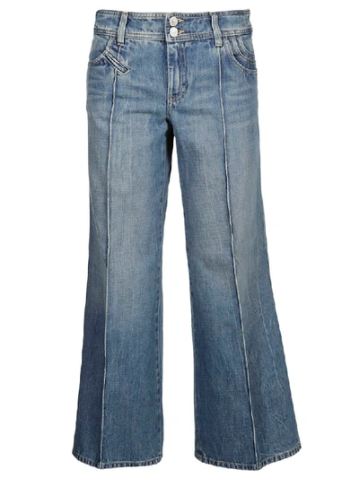 Shop Givenchy Flared High Rise Jeans In Indigo Blue