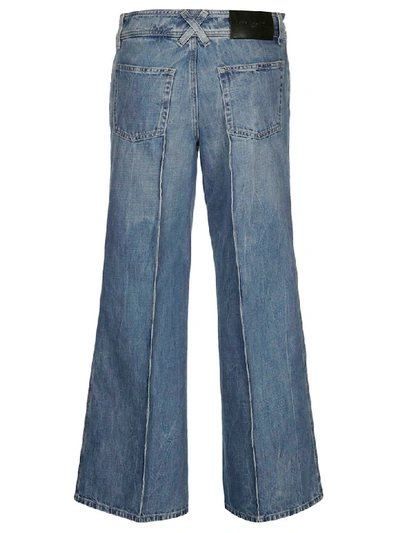 Shop Givenchy Flared High Rise Jeans In Indigo Blue