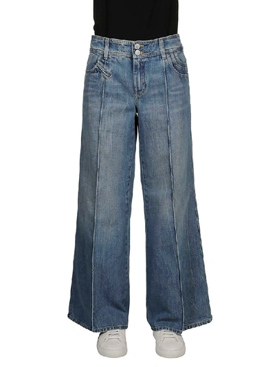 Shop Givenchy Flared High Rise Jeans In Indigo Blue