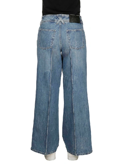 Shop Givenchy Flared High Rise Jeans In Indigo Blue