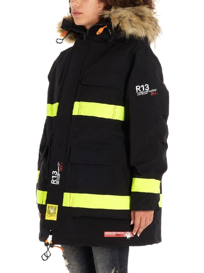 Shop R13 Fireman Parka In Multicolor