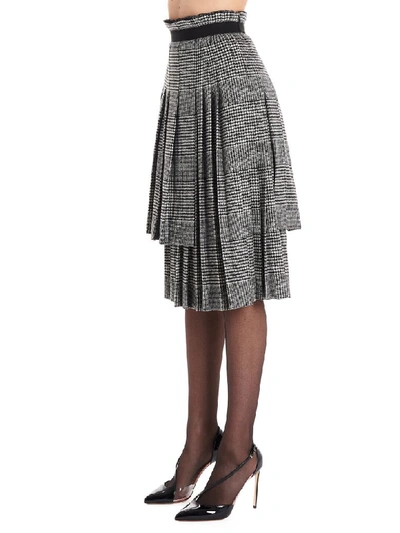 Shop Ermanno Scervino Skirt In Black & White