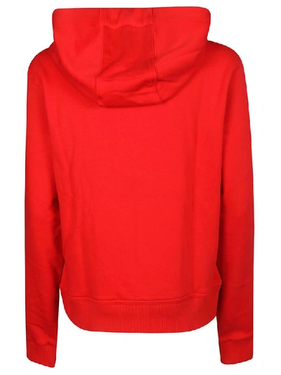 Shop Burberry Aubree Zipped Hoodie In Bright Red