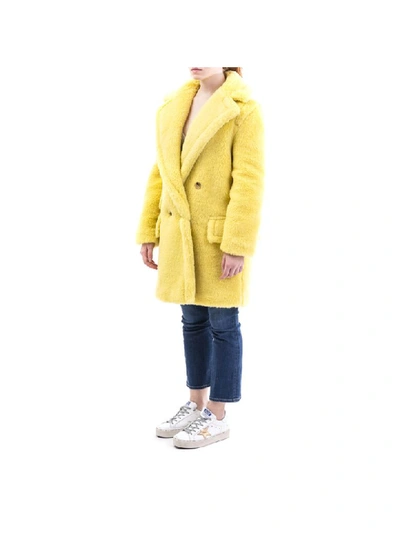 Shop Max Mara Adenia Coat In Yellow