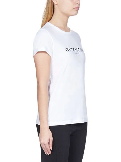 Shop Givenchy Logo Cotton T-shirt In White