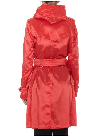 Shop Burberry Kensington Trench Coat In Red