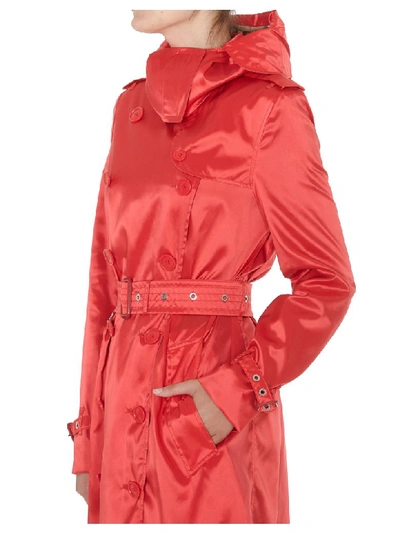 Shop Burberry Kensington Trench Coat In Red