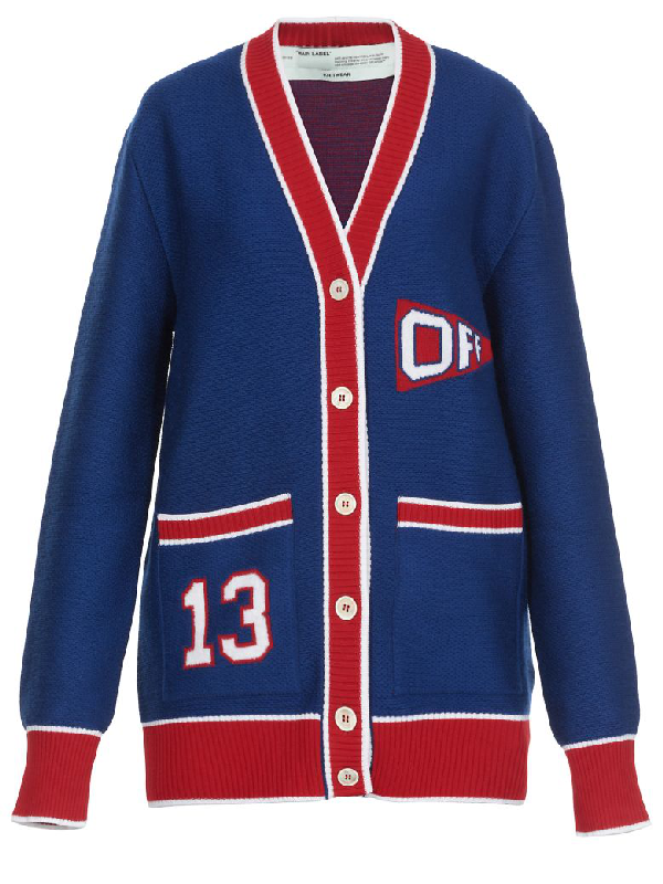 off white flag cardigan