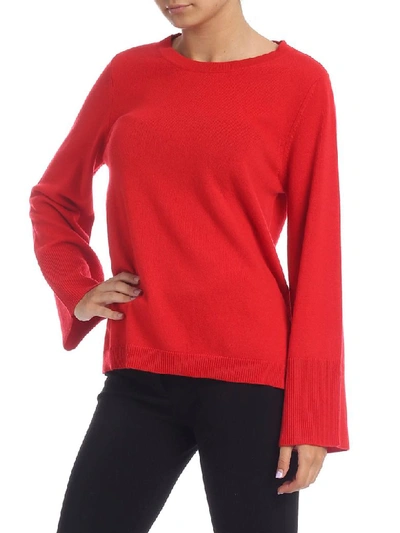 Shop Kangra Grey Merino Wool Pullover In Rosso
