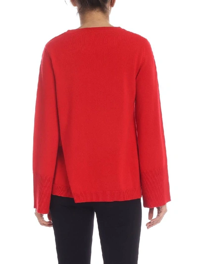 Shop Kangra Grey Merino Wool Pullover In Rosso