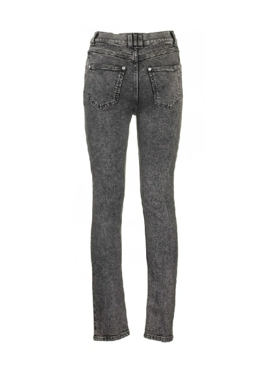 Shop Balmain Black Skinny Jeans Denim Cotton