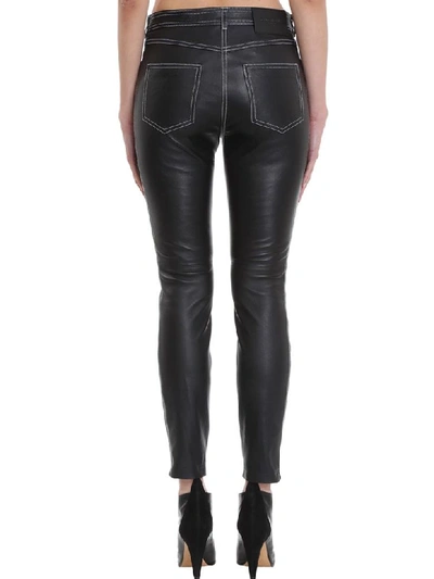 Shop Givenchy Pants In Black Leather