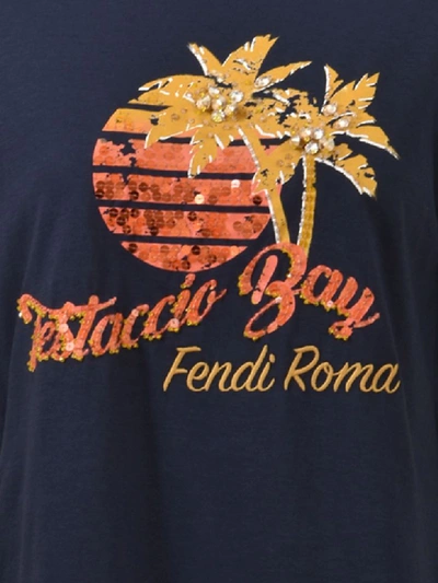 Shop Fendi Testaccio Bay T-shirt Blue