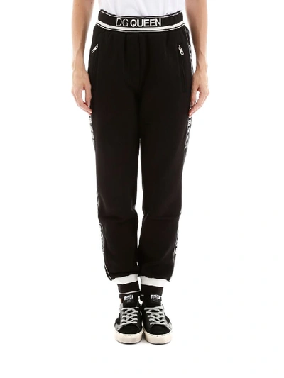 Shop Dolce & Gabbana Dg Queen Joggers In Nero (black)