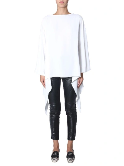 Shop Alberta Ferretti Oversize Fit Blouse In Bianco
