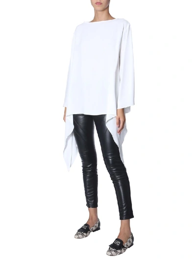 Shop Alberta Ferretti Oversize Fit Blouse In Bianco