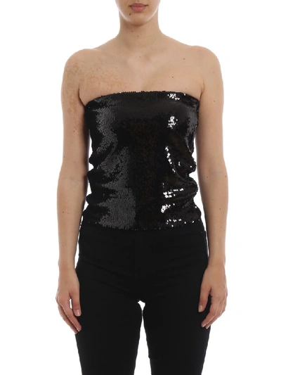 Shop Alexandre Vauthier Black Sequined Mini Skirt 192to105901921050black