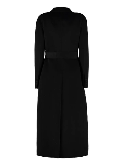 Shop Prada Single-breasted Long Coat In Black