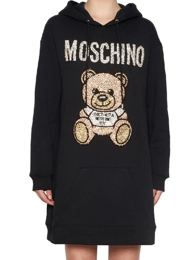 Shop Moschino Teddy Dress In Black