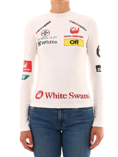 Shop Off-white Multi Logo Sweater In White