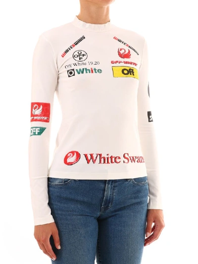 Shop Off-white Multi Logo Sweater In White
