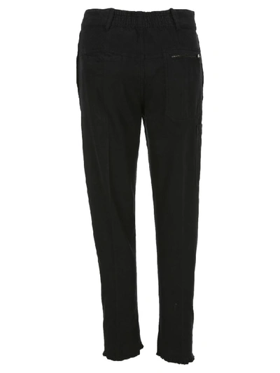Shop Haider Ackermann Raw-hem Tapered Trousers In Black