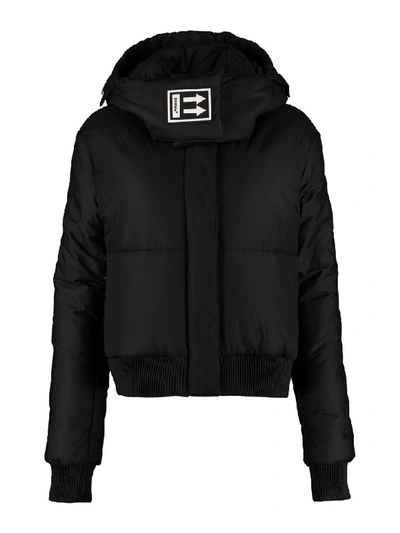 Shop Off-white Down Jacket With Detachable Hood In Black