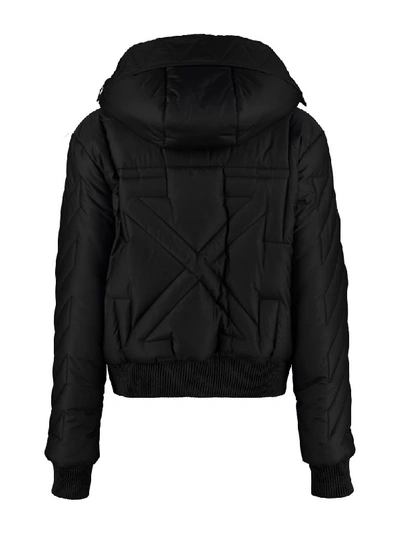 Shop Off-white Down Jacket With Detachable Hood In Black