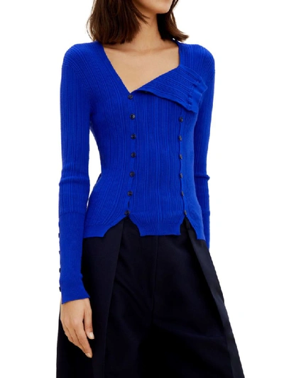 Shop Jacquemus La Maille Azur Destructured Sweater/maglia Destrutturata In Blue Blue Blue Blue