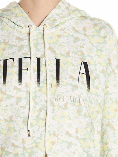 Shop Stella Mccartney Ditsy Hoodie In Green