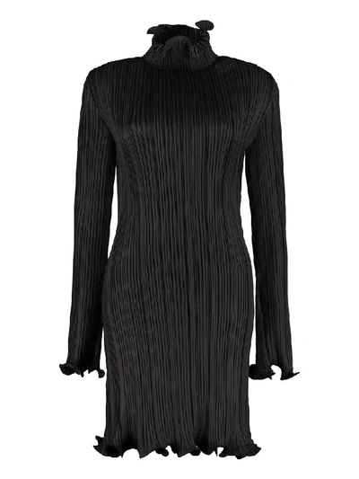 Shop Givenchy Pleated Dress In Black