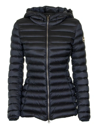 Shop Colmar Place Glossy Down Jacket With Hood In Blue