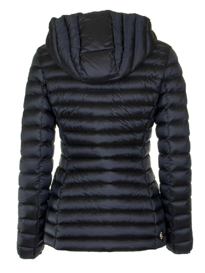 Shop Colmar Place Glossy Down Jacket With Hood In Blue