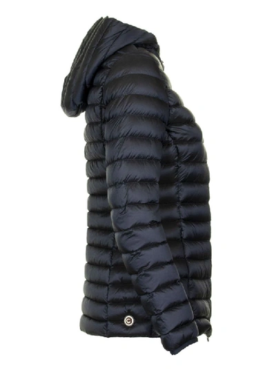 Shop Colmar Place Glossy Down Jacket With Hood In Blue