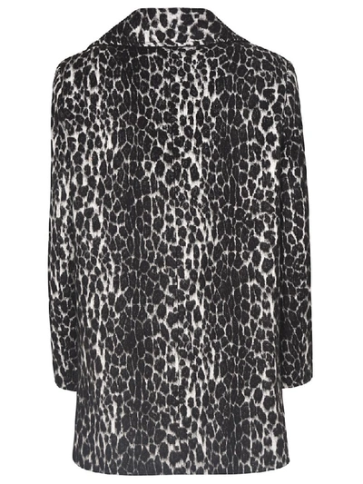 Shop Ermanno Ermanno Scervino Double-breasted Leopard Coat In Black