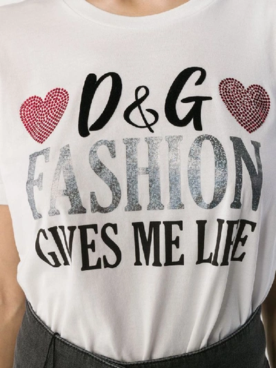 Shop Dolce & Gabbana T-shirt In Bianco Ottico